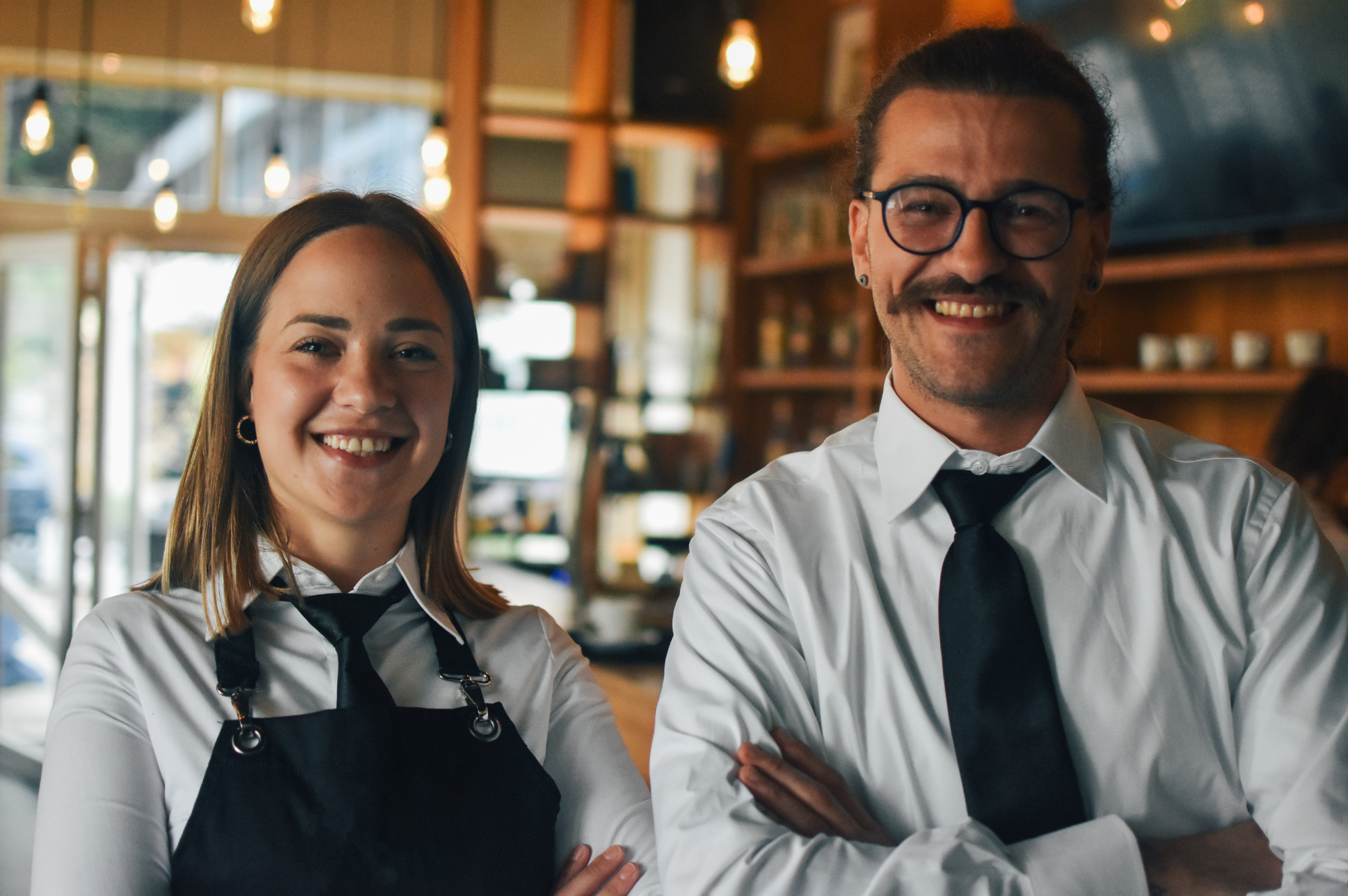 Cafe owners, Alex & Bailey